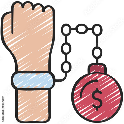 Tied To Debt Icon