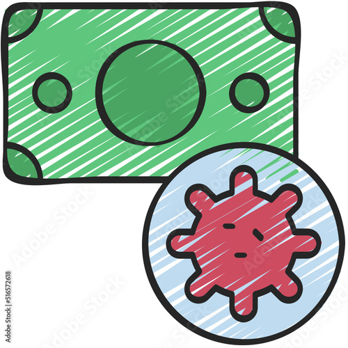 Financial Virus Icon