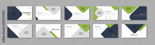 Business presentation template design. Minimalis, modern and keynote vector illustration