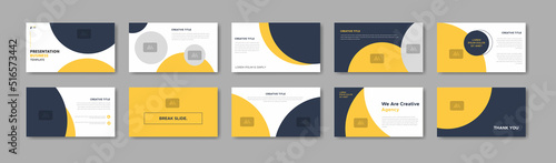 Business presentation template design. Minimalis, modern and keynote vector illustration