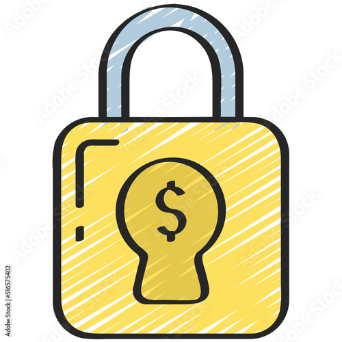 Financial Lock Icon