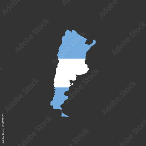 Argentina Map Icon Full Color Vector For Best Argentina Map Logo Illustration