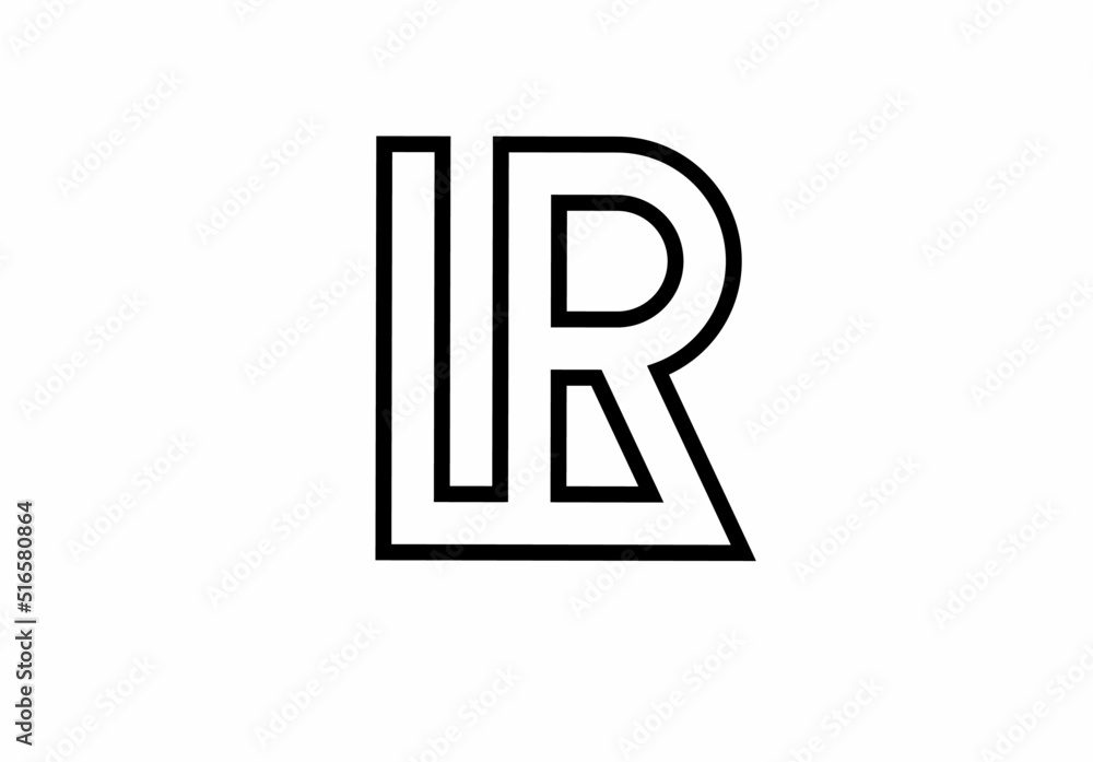 Lr rl l r initial letter logo
