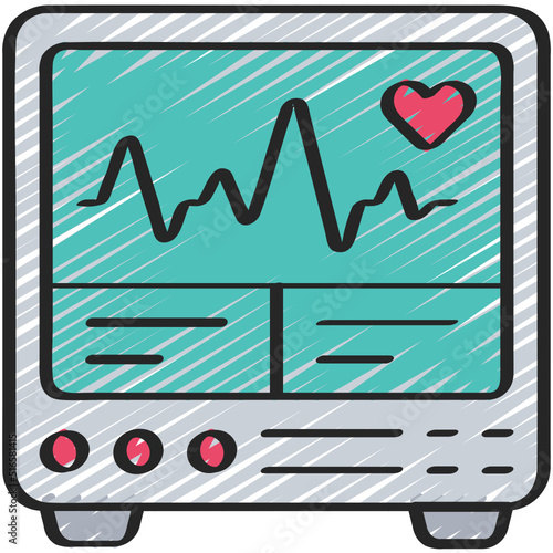 Heartbeat Monitor Icon