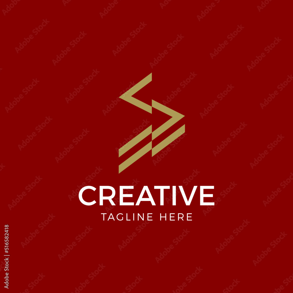 Fototapeta premium Letter S Line Logo With Slice Effect. Initial S Monogram Logo Identity for Branding