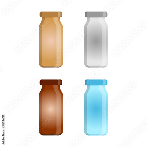 Medical bottle with label. 