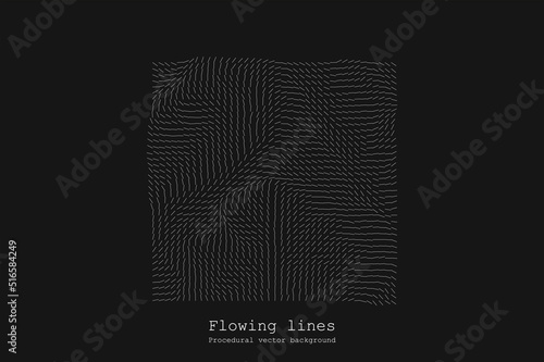 Abstract Line Matrix Pattern. Noise Flow Dynamic.