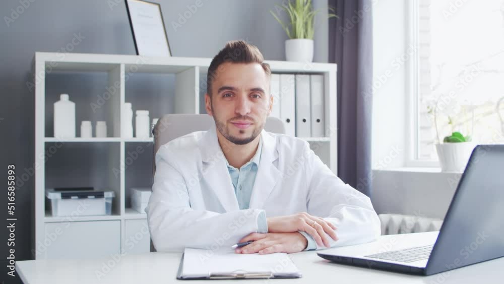 Doctor Works in the Medical Office. Workplace of a Professional Therapist in a Hospital or Clinic. Healthcare and Medicine Concept. Doctor Works in the Medical Office. Workplace of a Professional Therapist in a Hospital or Clinic. Healthcare and Medicine Concept.