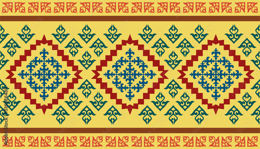Kazakh asian nomadic design tribes on background Kazakh asian nomadic design tribes on background