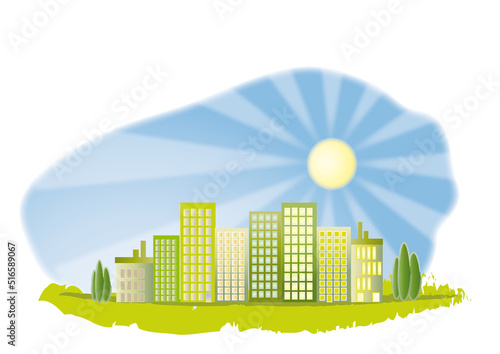 Photography immeubles verts