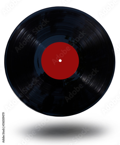 Gramophone vinyl record isolated at the white background with clipping path