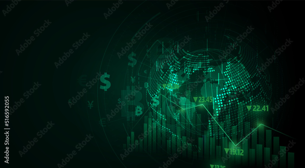 Stock market or forex trading graph in graphic concept suitable for financial investment or Economic trends business idea and all art work design. Stock market or forex trading graph in graphic concept suitable for financial investment or Economic trends business idea and all art work design.