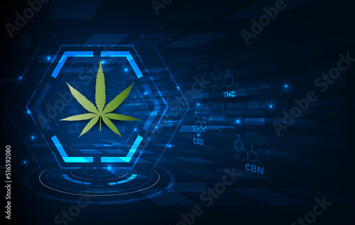 cannabis molecular structure medical concept background