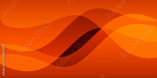 orange gradient wave with trendy vivid journey line background