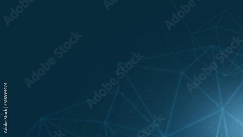 Abstract technology design with connection lines on blue background.