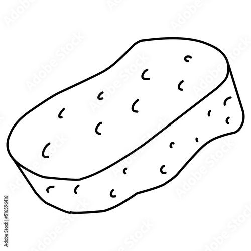 washcloth line art 
