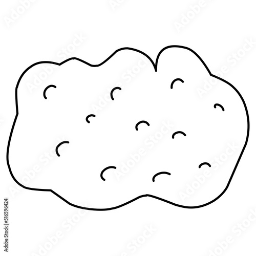 washcloth line art 