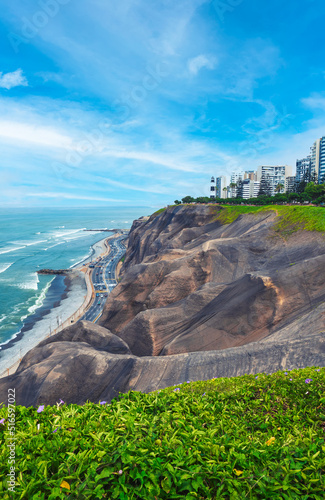 Lima, Peru. Urban landscape in Miraflores.