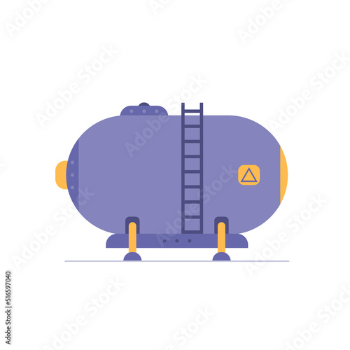 Propane Gas Tank. Vector flat cartoon illustration