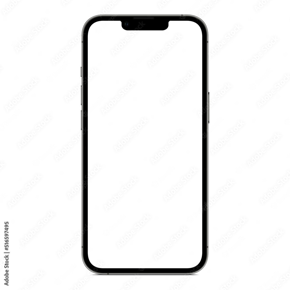 mockup expensive modern frameless phone with face identification, white background with black phone and white display. 3d render. mockup expensive modern frameless phone with face identification, white background with black phone and white display. 3d render.