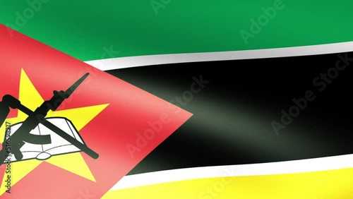 Mozambique Flag Waving photo