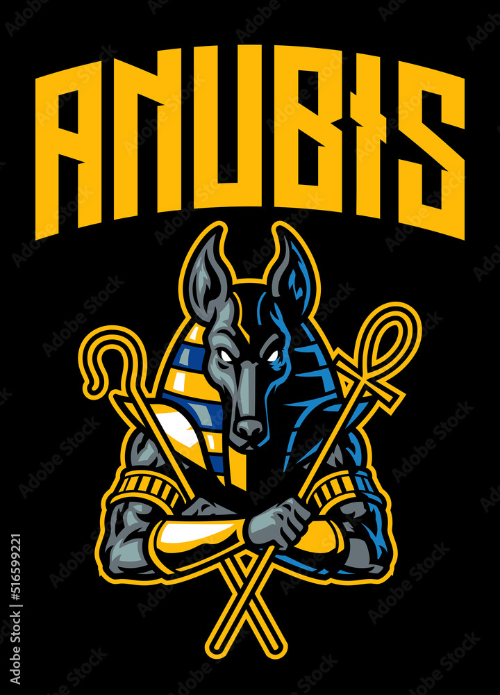 Anubis of Egyptian God Mascot logo
