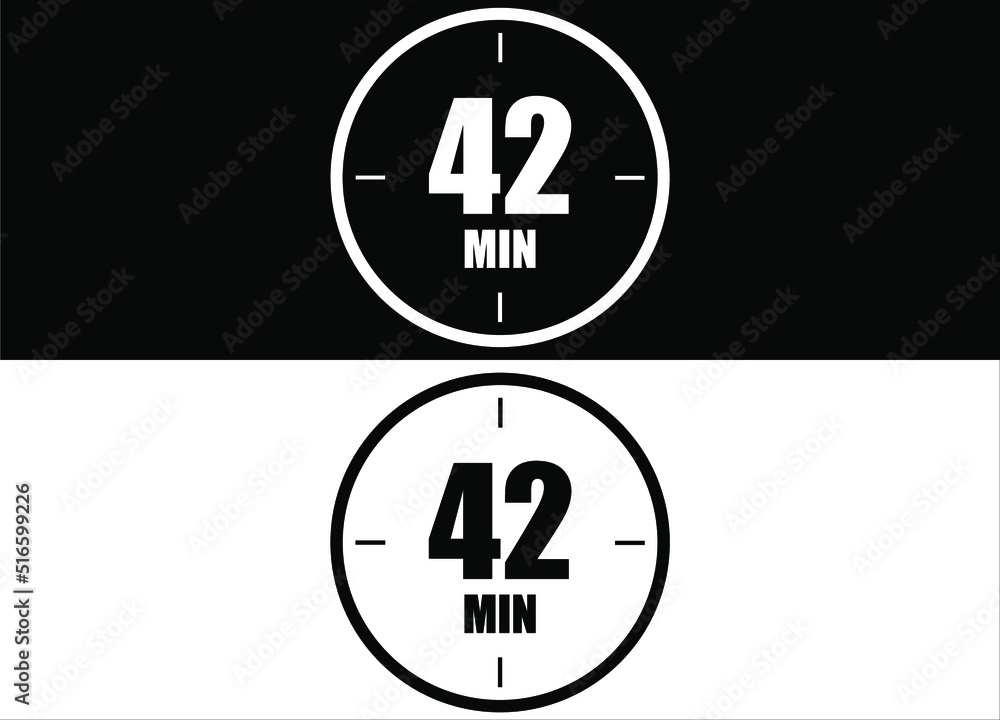 42 minutes. Set of white and black clock with appointment. 42 minutes. Set of white and black clock with appointment.