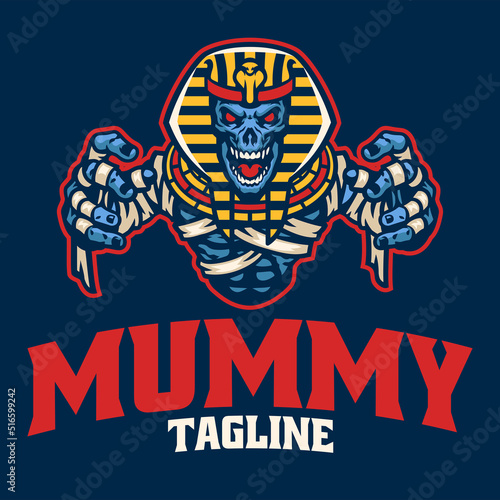 Fotobehang Egyptian Mummy Mascot Logo
