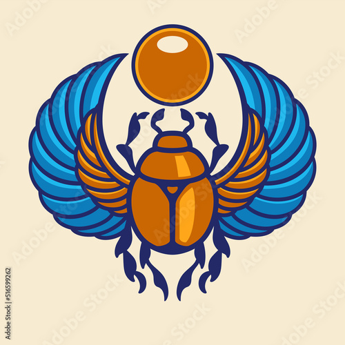 Egyptian Scarab Symbol Logo