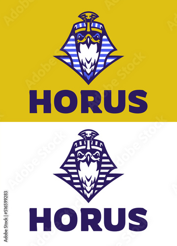 Head of Horus Egyptian God Logo