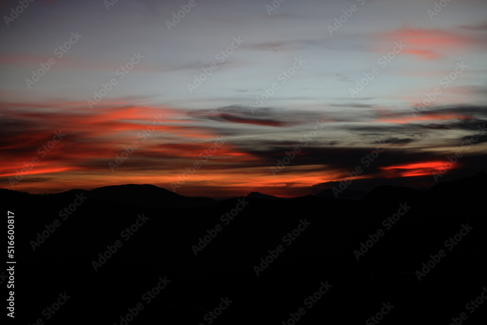Fototapeta premium sunset in the mountains