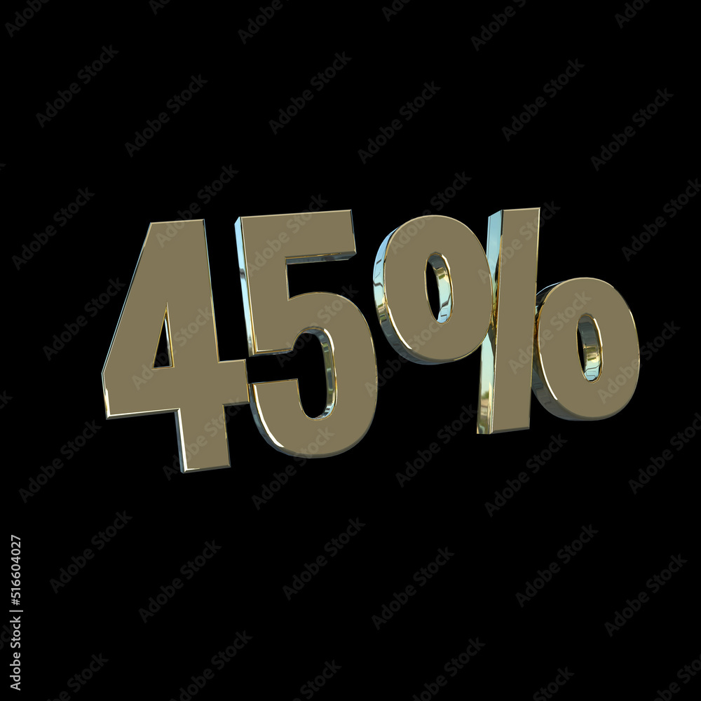 45 percent forty five percent discount off 3d render red text 45 percent forty five percent discount off 3d render red text