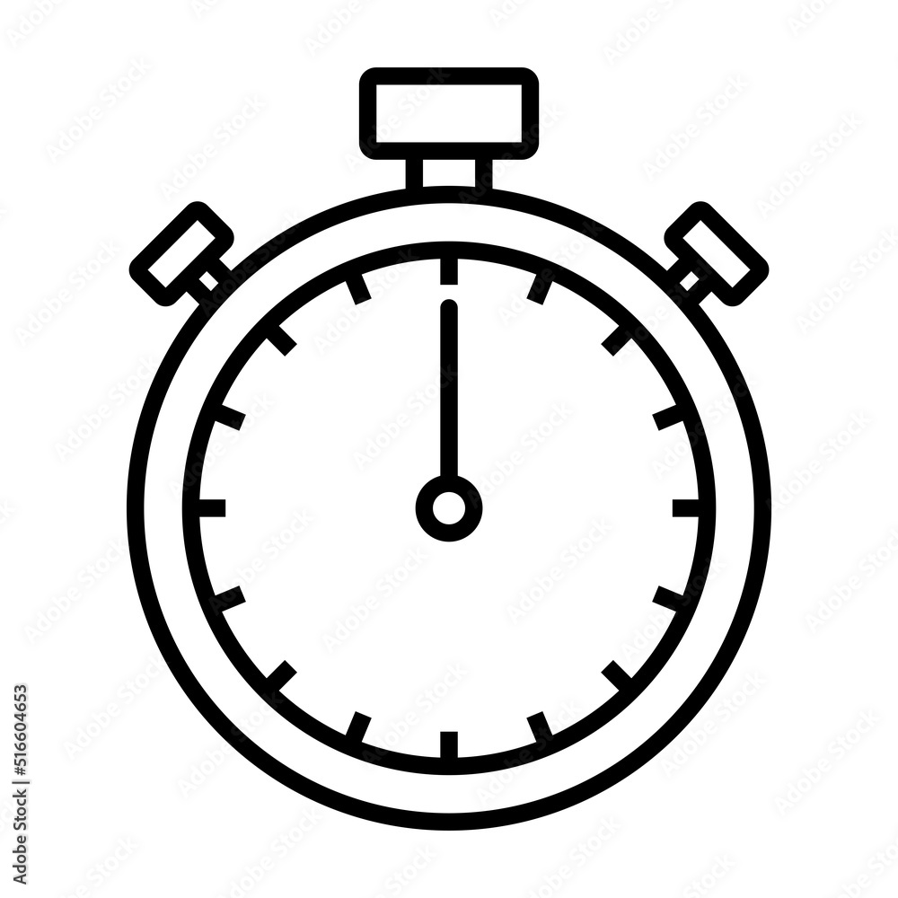 Stopwatch icon on white background Stopwatch icon on white background