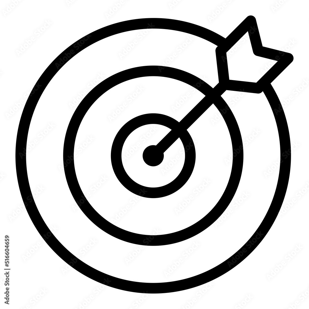 Target icon isolated on white background