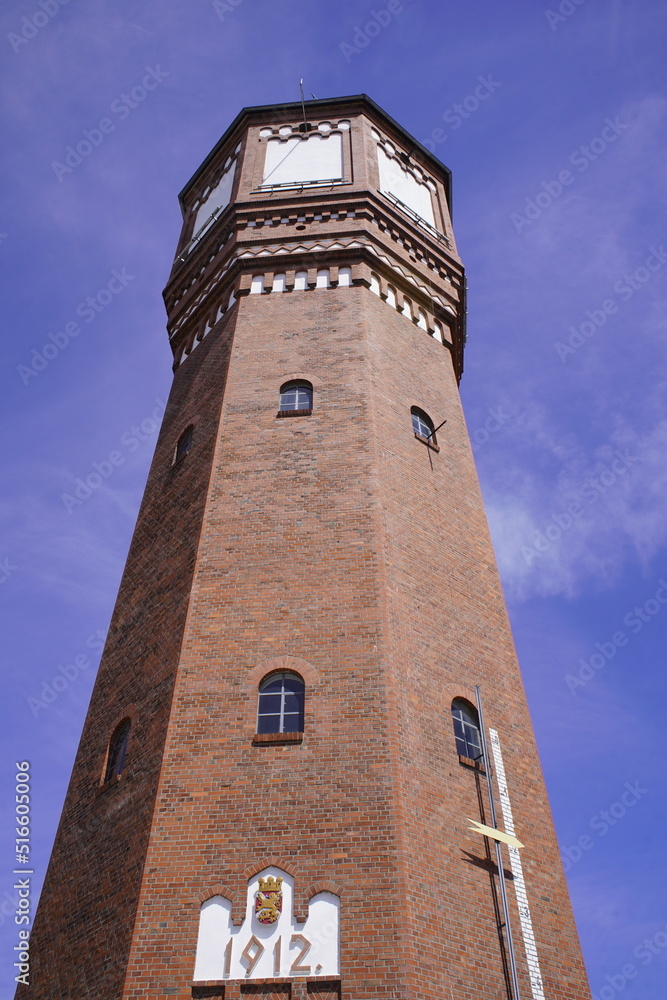 Old water tower in Lehrte near Hannover, Germany built in 1912.
