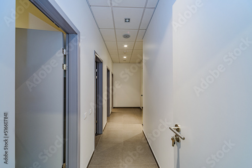 Toilet room in the office center. Restroom interior