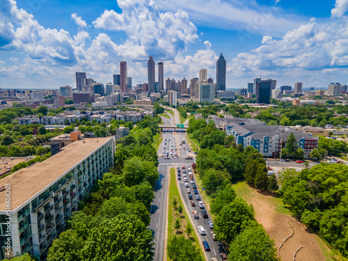 Atlanta cityscape from Jackson Street Bridge
