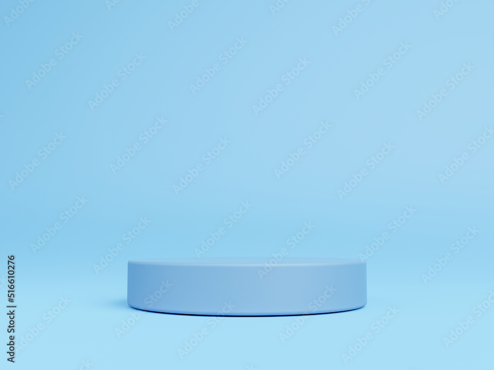 3D Cylinder blue color pedestal podium on background. Empty showcase for cosmetic product. mockup Stage for the awards ceremony, exhibition plinth stand, 3D rendering. 3D Cylinder blue color pedestal podium on background. Empty showcase for cosmetic product. mockup Stage for the awards ceremony, exhibition plinth stand, 3D rendering.