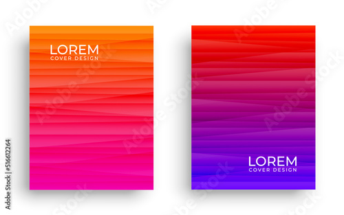 Dynamic wavy light and shadow texture background with blue  orange and pink summer gradient colours design 