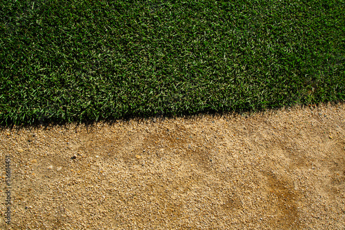 Photography sports field where the turf meets the dirt 2