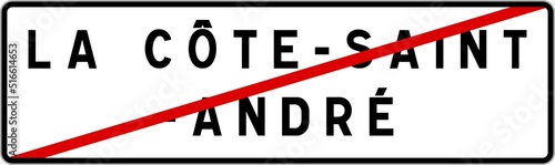 Panneau sortie ville agglomération La Côte-Saint-André / Town exit sign La Côte-Saint-André