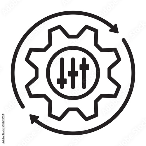 icon setting parameters, setting the work gear