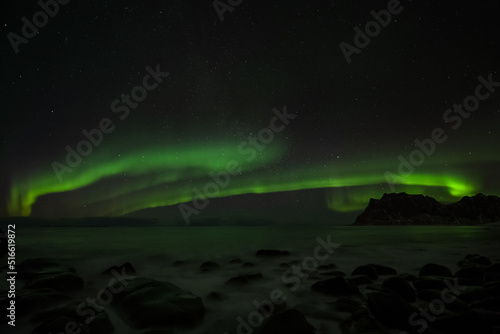 Spectacular aurora borealis or northern lights