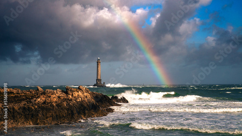 Obraz na płótnie Le phare de Goury, Normandie. w salonie