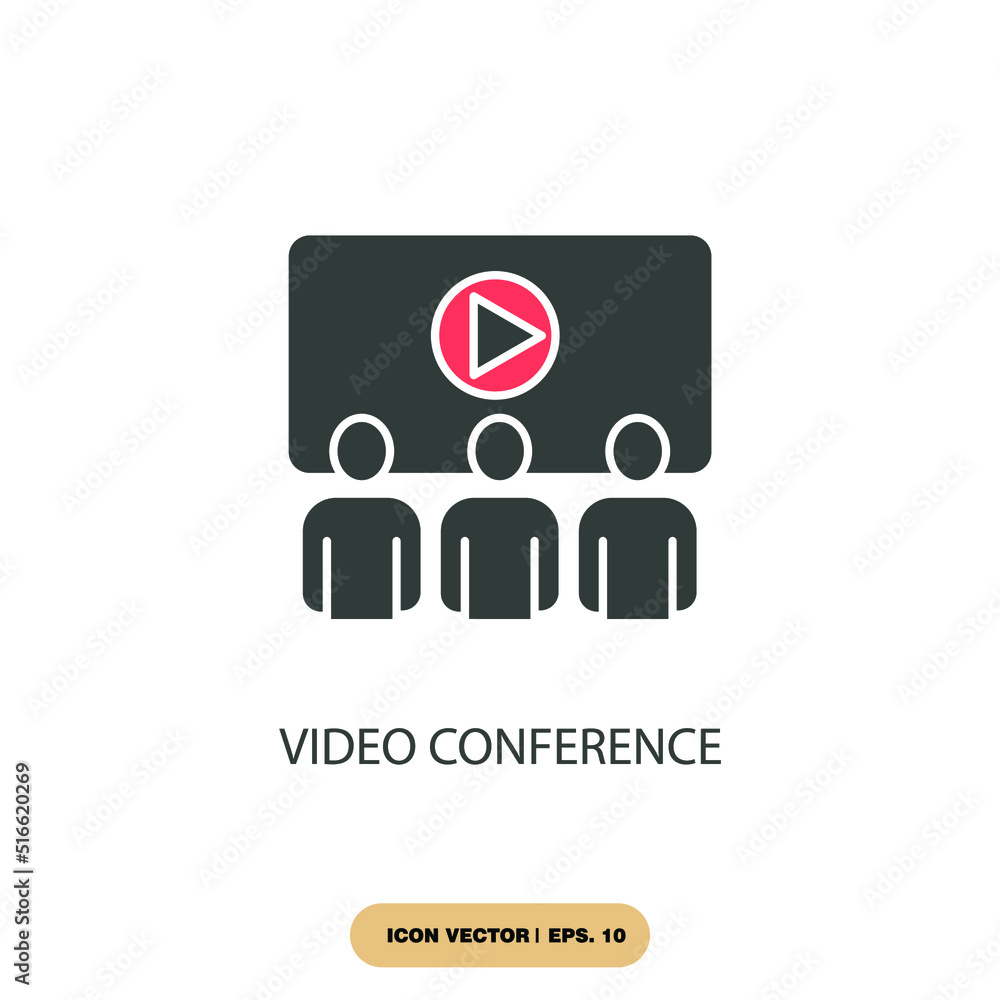 video conference icons symbol vector elements for infographic web video conference icons symbol vector elements for infographic web