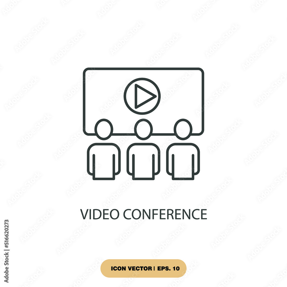 video conference icons symbol vector elements for infographic web video conference icons symbol vector elements for infographic web
