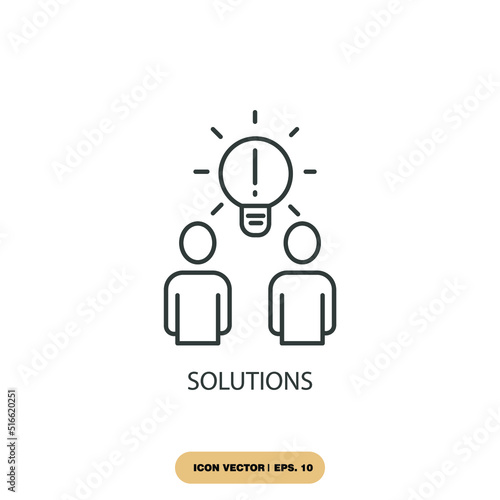 solutions icons symbol vector elements for infographic web