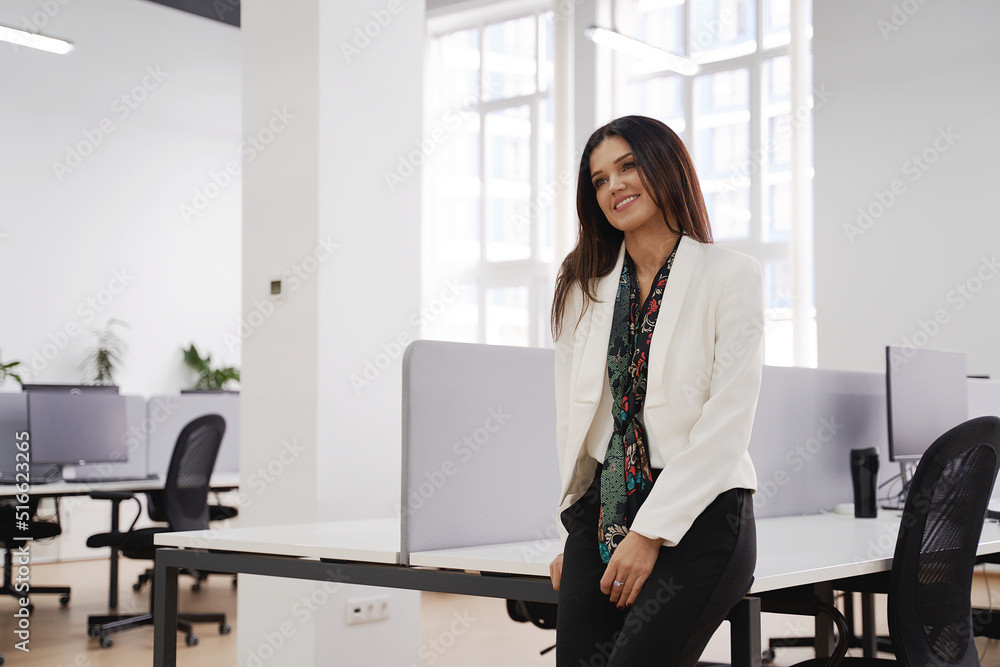Confident business woman or manager in modern office. Business concept.