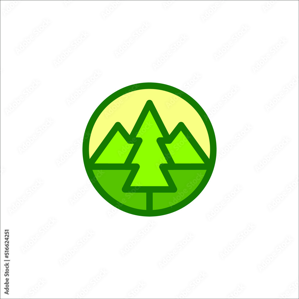 Pine Tree Mountain Logo Design Pine Tree Mountain Logo Design