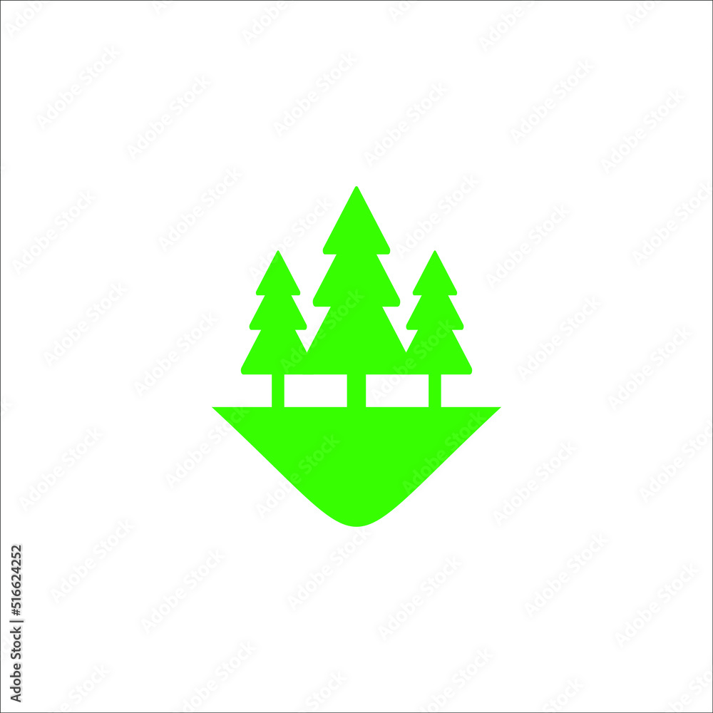 Obraz premium pine tree logo